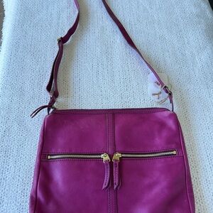 Fossil Leather Crossbody Bag